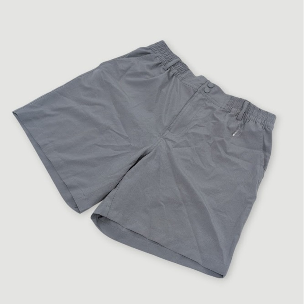 Burlebo Athletic Shorts Mens Medium 7" Inseam Grey Deer Camo Pockets Performance